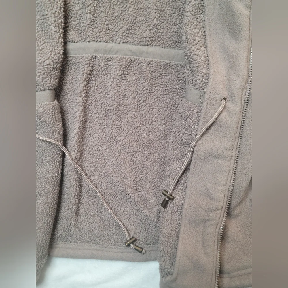 Koolaburra by UGG Cozy Sherpa Jacket Sz XL Truffle Mauve Hooded Zip Up Fleece - Picture 12 of 16